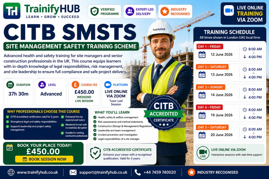 CITB SMSTS – SITE MANAGEMENT SAFETY TRAINING